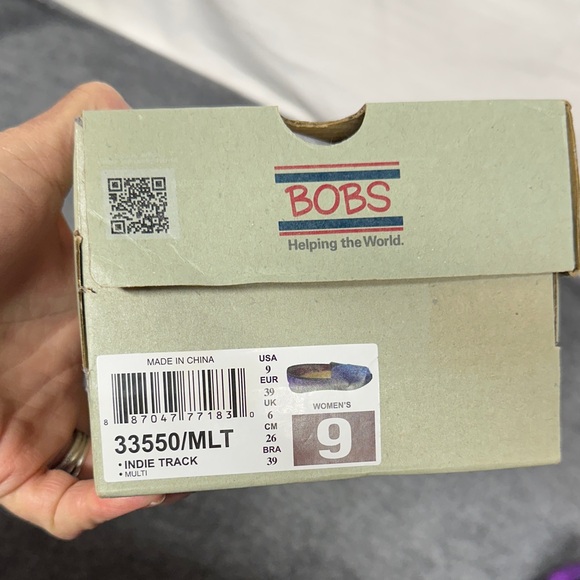 Skechers BOBS Glitter Slip-On Shoes - Purple - Picture 9 of 13